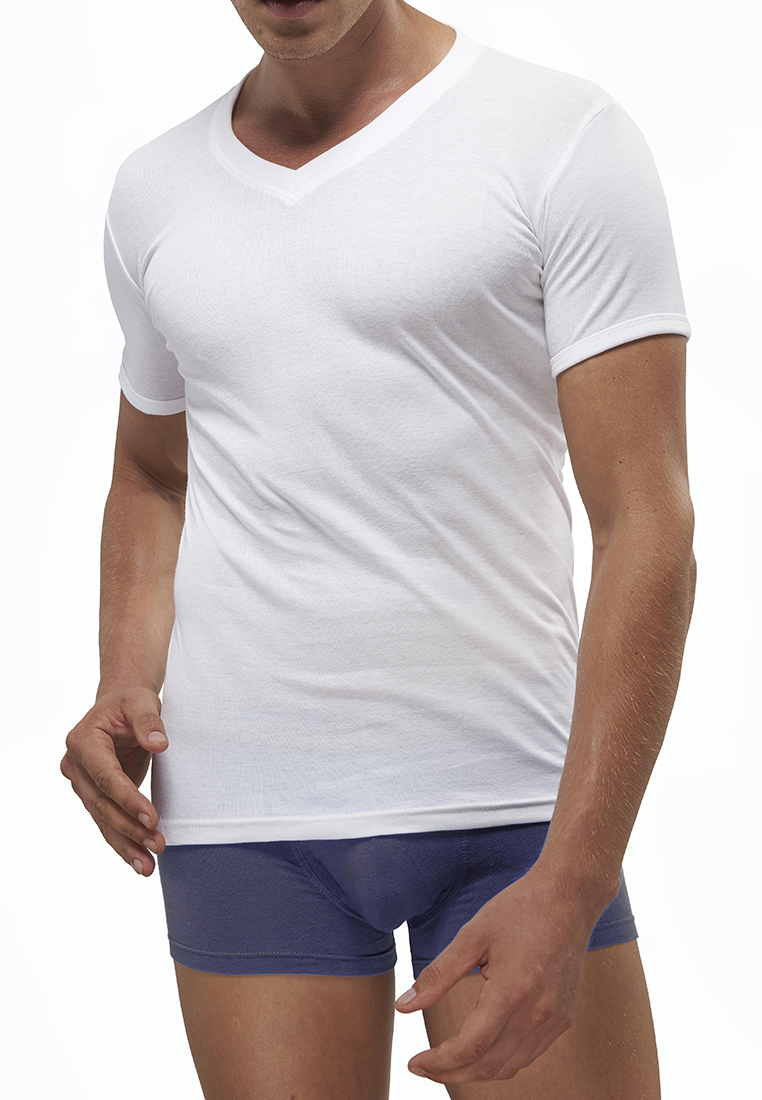 Felix.B Cotton T'shirt V Neck Tubular/press body 3in1